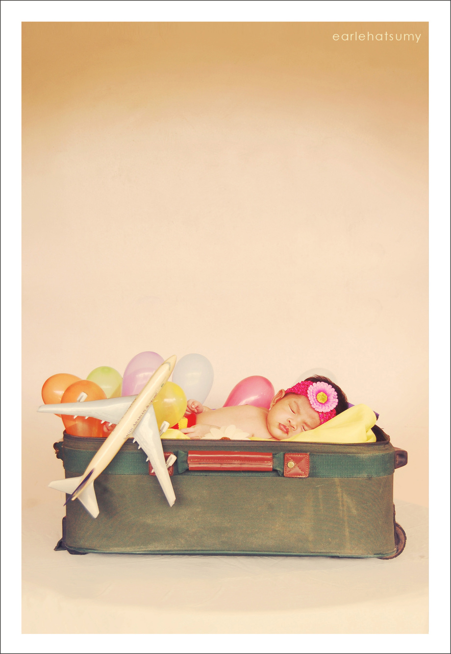 Baby in a luggage